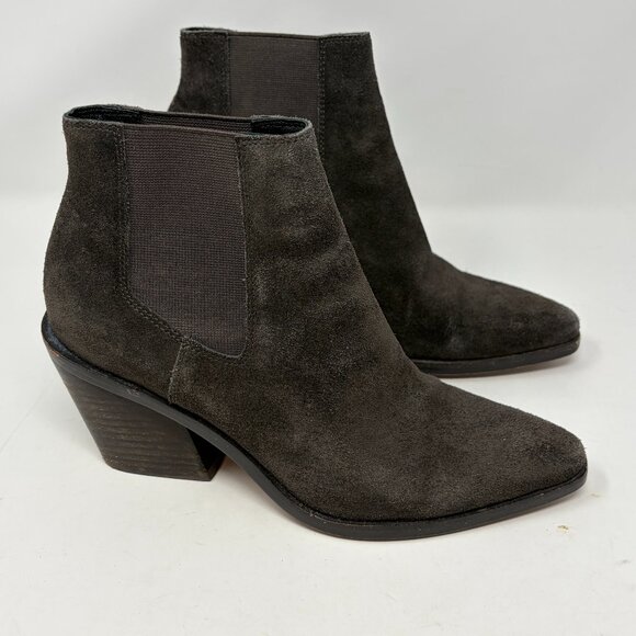 rag & bone women's Razor Chelsea boots grey suede 35 - Picture 1 of 10